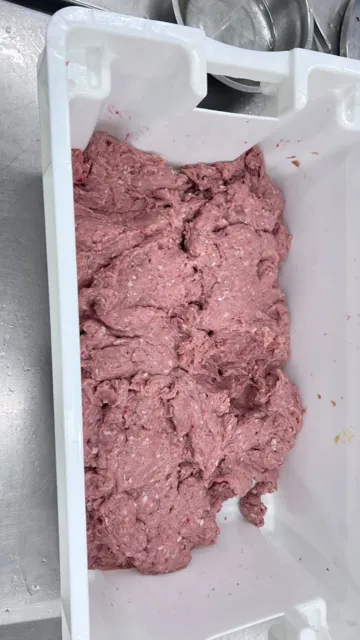 Mezcla utilizada en la elaboración de las hamburguesas.