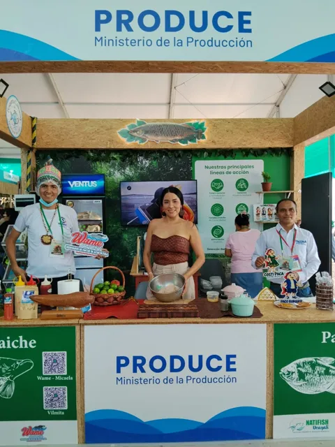 Un momento de la presentación gastronómica en el stand.